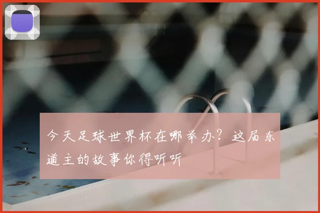 今天足球世界杯在哪举办？这届东道主的故事你得听听